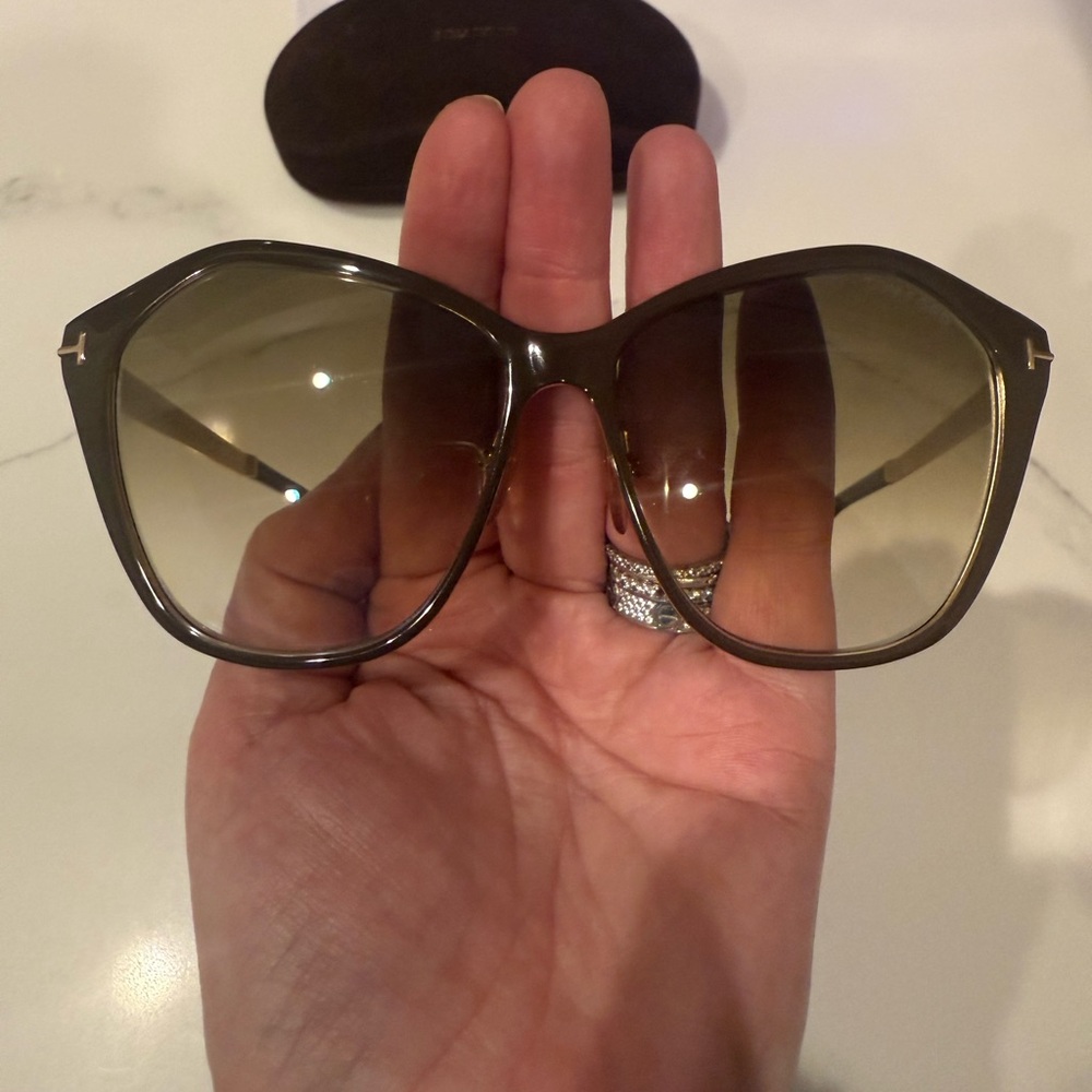 TOM FORD oversized Brown Sunglasses